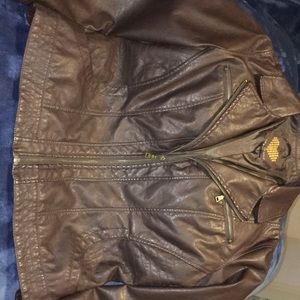 Brown Pleather Jacket
